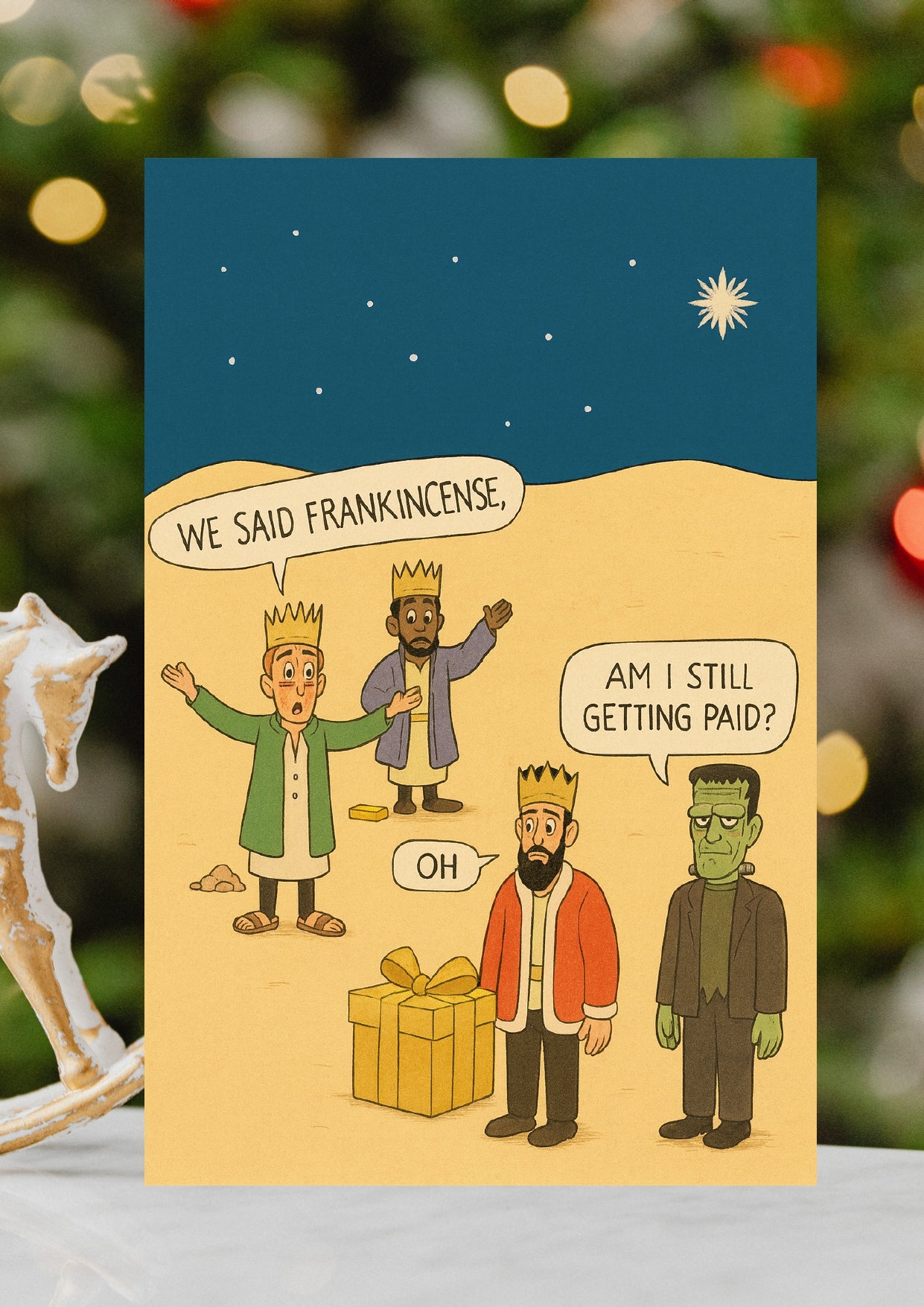 Frankincense Present Christmas Card